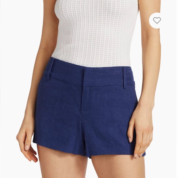 Alice & Olivia NEW Cady Linen Blend Shorts, Azure Blue, 10 New with Tags,All Products : American Fashion Style Bags On Sale